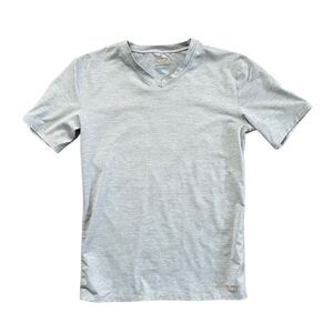 TOMMIE COPPER Cool Copper Core Compression Short Sleeve V-Neck Gray Size XL